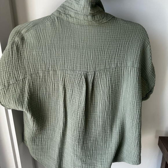 Light Green Blouse Shein Medium Women's Blouse Work Shirt - Picture 4 of 5